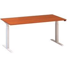 Výškově stavitelný stůl ALFA UP - 160 cm, třešeň/bílý