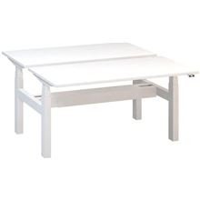 Výškově stavitelný stůl ALFA UP/duotable - 140 cm, bílý/bílý