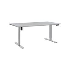 Výškově stavitelný stůl Silent, šíře 160 cm - šedý/šedý