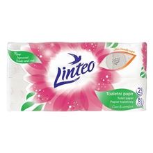 Toaletní papír Linteo - 2vrstvý, bílý, 17 m, 8 rolí