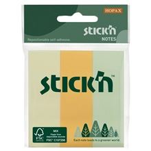 Samolepicí papírové záložky Stick'n by Hopax FSC COC - 76 x 25 mm, pastelový mix, 3 x 50 lístků