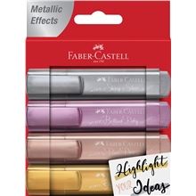 Zvýrazňovač Faber-Castell 46 Metallic - sada 4 barev