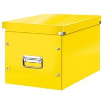Krabice Click & Store Leitz WOW - čtvercová, žlutá
