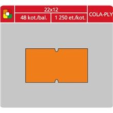 Cenové etikety COLAPLY - 22x12, 1250 ks, oranžové