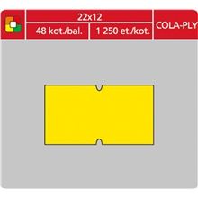 Cenové etikety COLAPLY - 22x12, 1250 ks, žluté