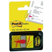Záložky Post-it - podpis, 25,4 x 43,2 mm, žluté