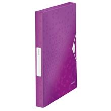 Box na spisy s gumičkou Leitz WOW - A4, purpurový, 3 cm