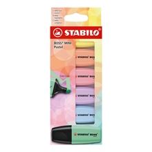 Zvýrazňovač STABILO BOSS MINI PASTEL - sada 6 barev