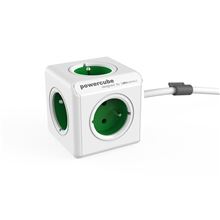 Prodlužovací kabel s rozbočovačem PowerCube Extended 5 zásuvek, 1,5 m - zelená
