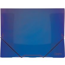 Desky s chlopněmi a gumičkou Opaline - A4, plastové, modré, 1 ks