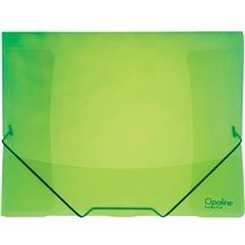 Desky s chlopněmi a gumičkou Opaline - A4, plastové, zelené, 1 ks