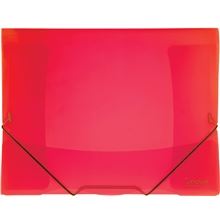 Desky s chlopněmi a gumičkou Opaline - A4, plastové, červené, 1 ks