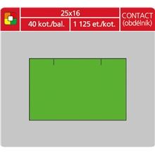 Cenové etikety CONTACT - 25x16, 1125 ks, zelené