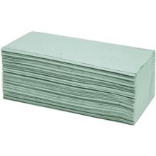 Skládané papírové ručníky - 1vrstvé, zelené, 250 ks