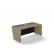 Psací stůl Lenza Trevix - 180 x 90 cm, dub pískový/černý lesk