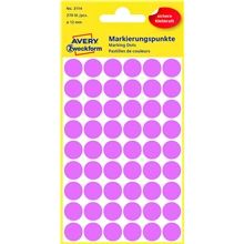 Kulaté etikety Avery Zweckform - růžové, průměr 12 mm, 270 ks