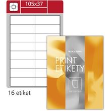 Snímatelné etikety S&K Label - bílé, 105 x 37 mm, 1600 ks