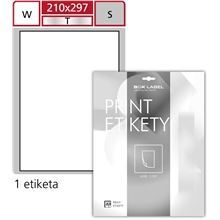 Polyesterové etikety S&K Label - stříbrné, 210 x 297 mm, 20 ks