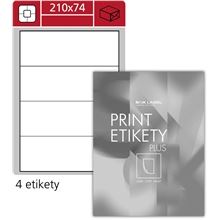 Univerzální etikety S&K Label - bílé, 210 x 74,2 mm, 400 ks