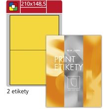 Univerzální etikety S&K Label - žluté, 210 x 148 mm, 200 ks