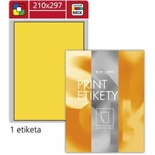 Univerzální etikety S&K Label - žluté, 210 x 297 mm, 100 ks