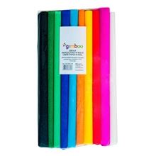 Krepový papír Gimboo - role 25 x 200 cm, mix barev, 10 ks