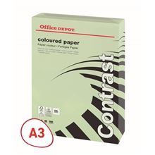 Barevný papír Office Depot Contrast  A3 - pastelově zelený, 80 g/m2, 500 listů