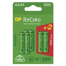 Nabíjecí baterie GP ReCyko - AAA, HR03, 950 mAh, 6 ks