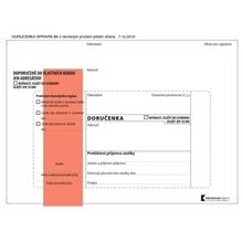 Doručenky B6 - červený pruh, pro správní řízení, navlhčovací lepidlo, 1 000 ks