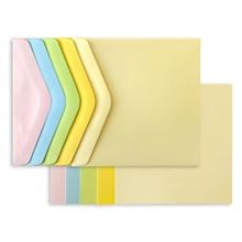 Sada obálek s kartičkami Smooth - 14,5 x 14,5 cm, saténový mix barev, sada 5+5 ks