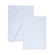 Sada obálek s kartičkami Smooth - C6, bílá, sada 5+5 ks