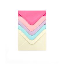 Ozdobné obálky Smooth - 7 x 10 cm, 110g/m2, růžové a modré, 10 ks