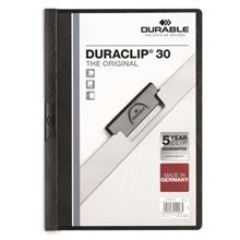 Zakládací desky s klipem Durable Duraclip - A4, kapacita 30 listů, černé