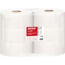 Toaletní  papír jumbo Katrin - M2, 2vrstvý, bílý recykl, 230 mm, 6 rolí