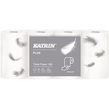 Toaletní papír Katrin - 2vrstvý, bílý, 18 m, 8 rolí