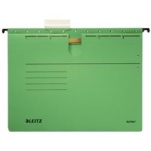 Závěsné desky s rychlovazačem Leitz Alpha - zelené, 25 ks