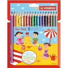 Pastelky STABILO Trio® thick - trojhranné, 18 barev