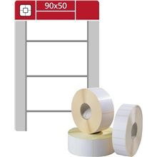 Etikety na kotoučku S&K Label - termotransferové, bílé, 90 x 50 mm, 1 000 ks
