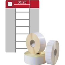 Etikety na kotoučku S&K Label - termotransferové, bílé, 50 x 25 mm, 3 000 ks