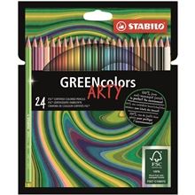 Pastelky STABILO GREENcolors - pouzdro "ARTY", 24 barev