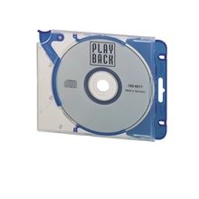 Plastový obal na CD/DVD Durable QuickFlip - s klipem, transparentní/modrá