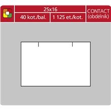 Cenové etikety CONTACT - 25x16, 1125 ks, bílé
