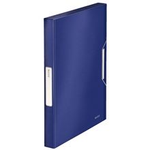 Box na spisy s gumičkou Leitz Style - A4, titanově modrý, 3 cm