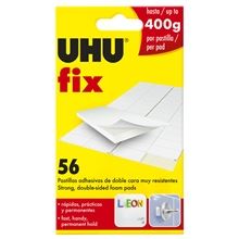 Lepicí guma UHU fix, bílá - 56 ks