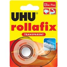 Lepicí páska UHU Rollafix s odvíječem – transparentní, 19 mm x 7,5 m
