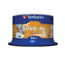 DVD-R Verbatim Printable - potisknutelné, cake box, 50 ks