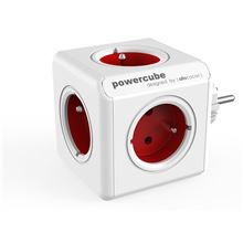 Rozbočovací zásuvka PowerCube Original - 5 zásuvek, červená