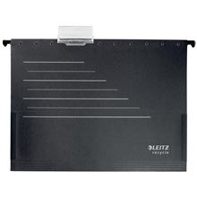 Závěsné desky Leitz Alpha RECYCLE - s bočnicemi, ekologické, černé, 1 ks