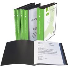 Katalogová kniha Q-Connect - A4, 100 kapes, černá