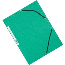 Desky s chlopněmi a gumičkou Q-Connect - A4, zelené, 10 ks